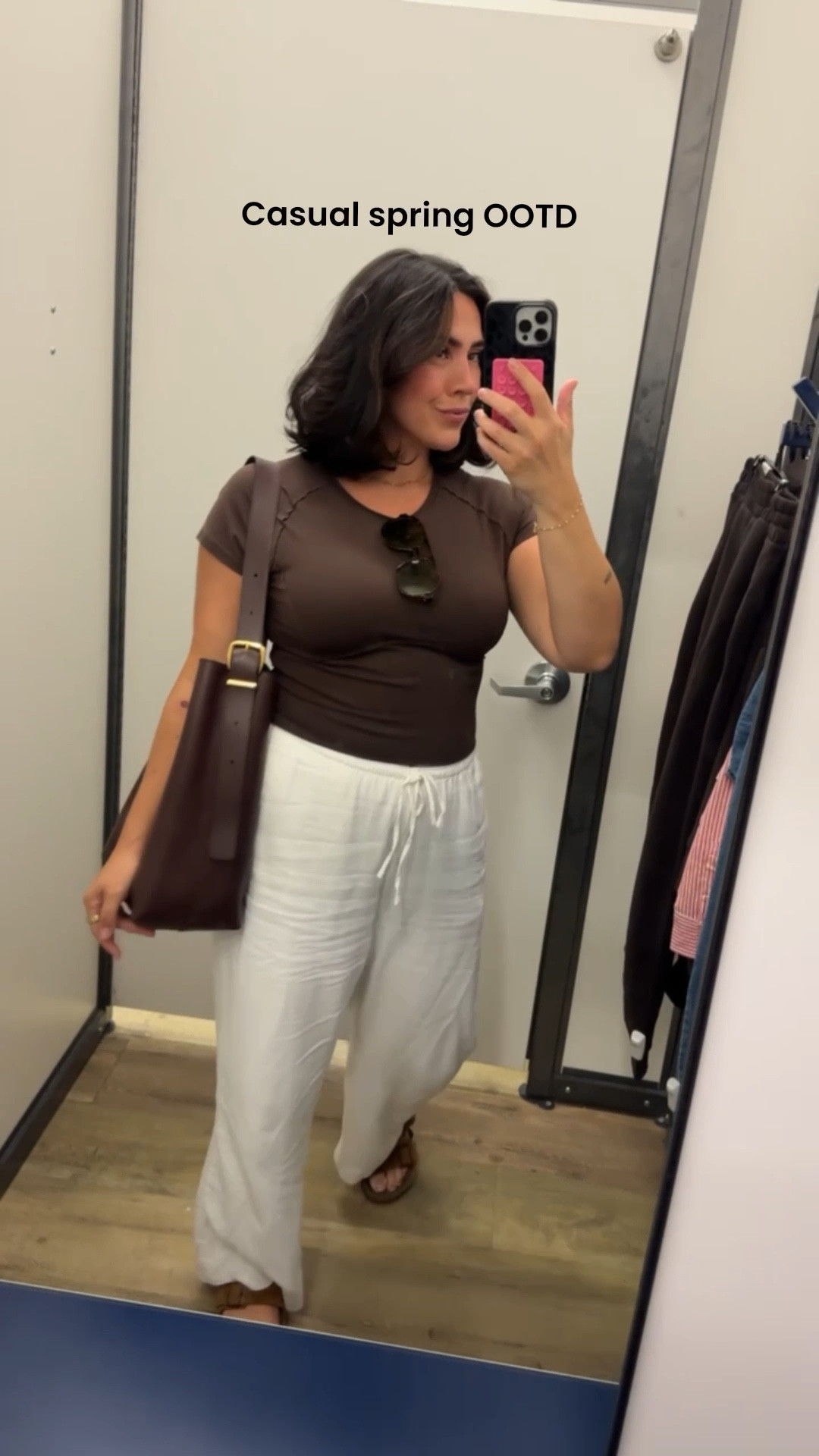 Comfy, cute & casual spring transitional outfit! They brought back my fav linen pants from Abercrombie! FYI do not dry the they will shrink! I did a L

#LTKootd #LTKMidsize #LTKSeasonal