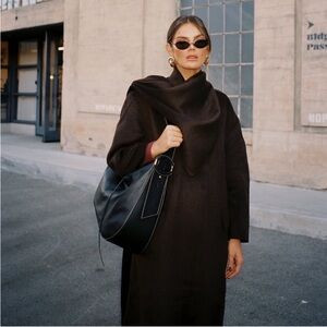 BRAND NEW! BR Chocolate Brown Oversized Double-Faced Wool Cape Coat | Poshmark