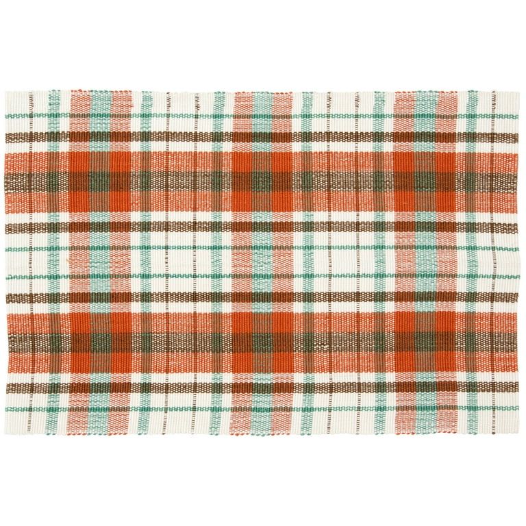 Way to Celebrate 24X36 Harvest Plaid Polyester Outdoor Layering Rug - Walmart.com | Walmart (US)