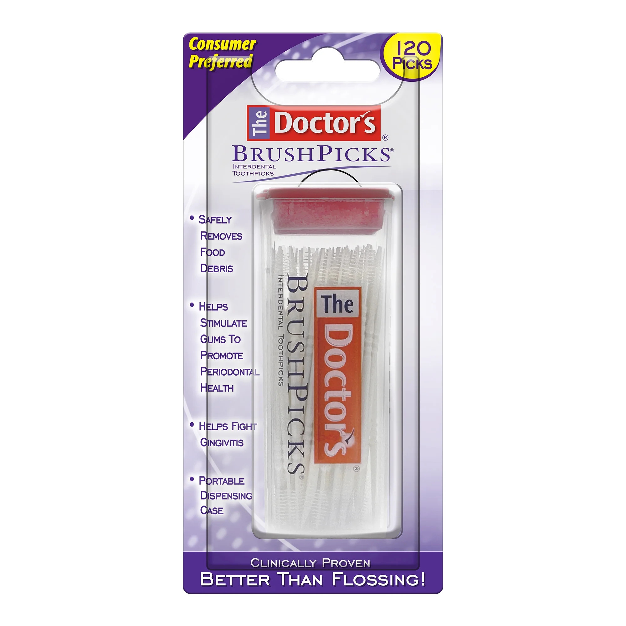 The Doctor’s BrushPicks, Interdental Brushes and Dental Pick 2-in-1, Plaque Remover for Teeth, ... | Walmart (US)