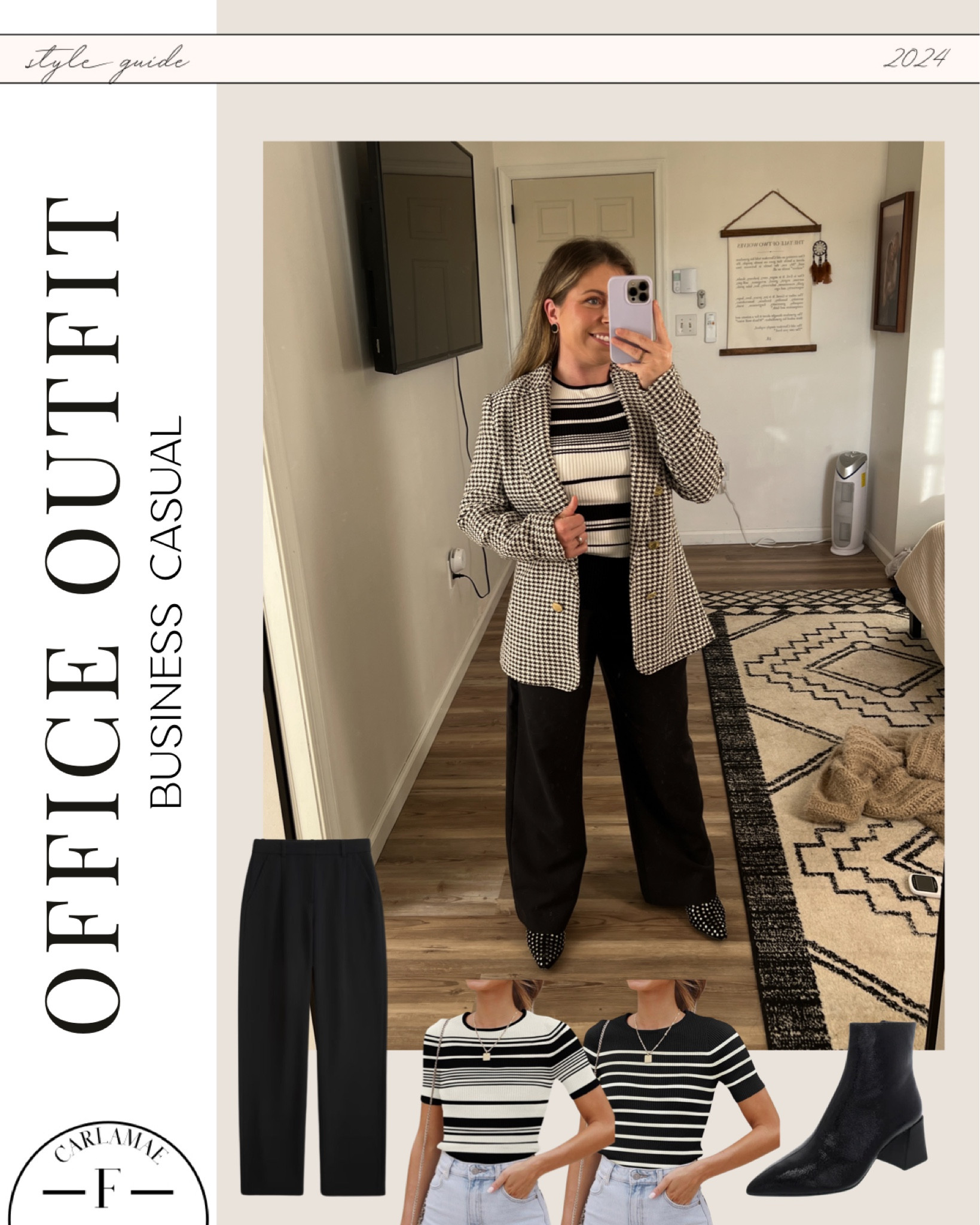 Business casual outfit, double breasted blazer, black dress pants, Abercrombie pants, amazon fashion, basic top, sweater top, office outfit, Steve Madden boots

#LTKWorkwear #LTKFindsUnder50