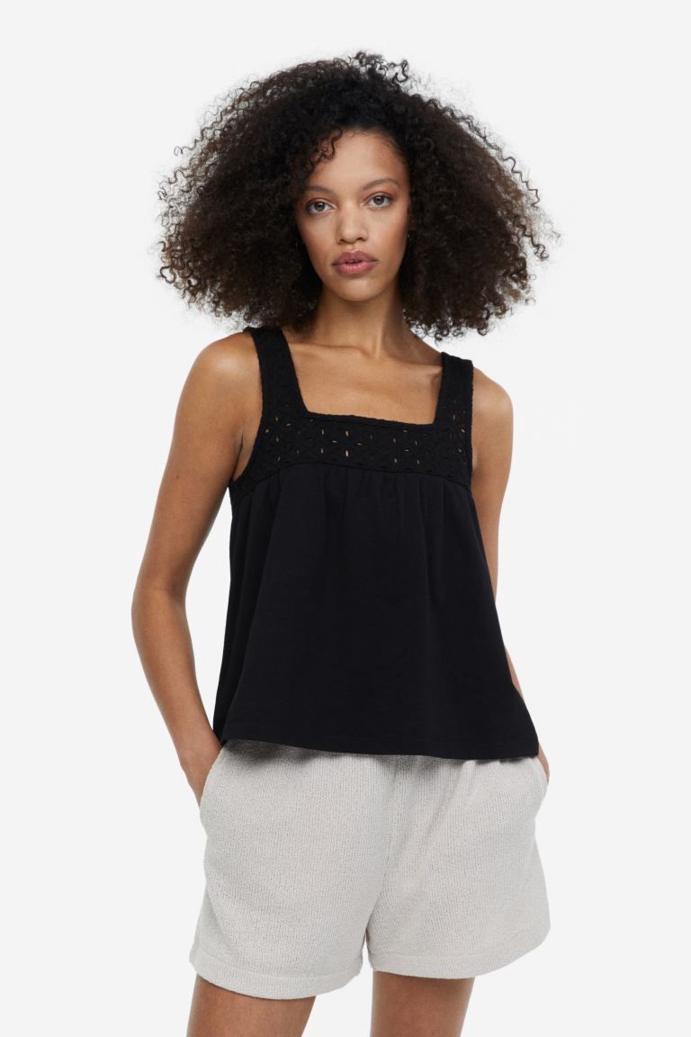 Top with Eyelet Embroidered Detail | H&M (US + CA)