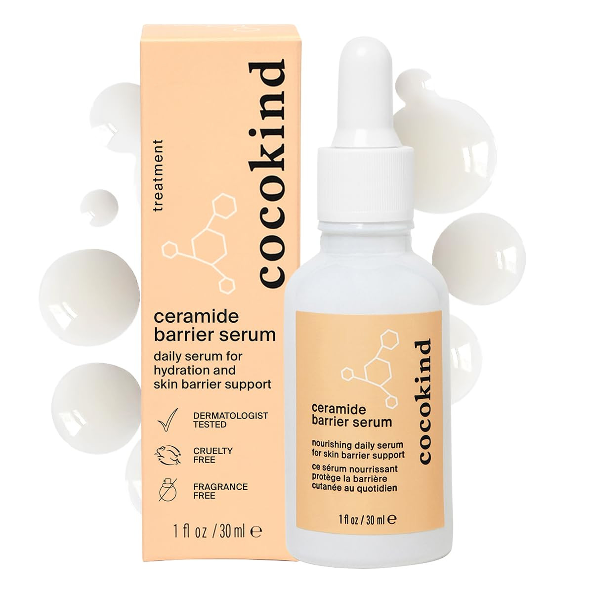 Cocokind Ceramide Barrier Serum, Hydrating Serum to Reduce Dryness, All Skin Types including Sens... | Amazon (US)