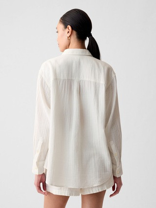 Crinkle Gauze Big Shirt | Gap (CA)