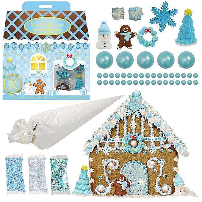 Gingerbread House Kit for Kids – Winter Wonderland Insta-House™ by Bakery Bling – Easy-Buil... | Amazon (US)