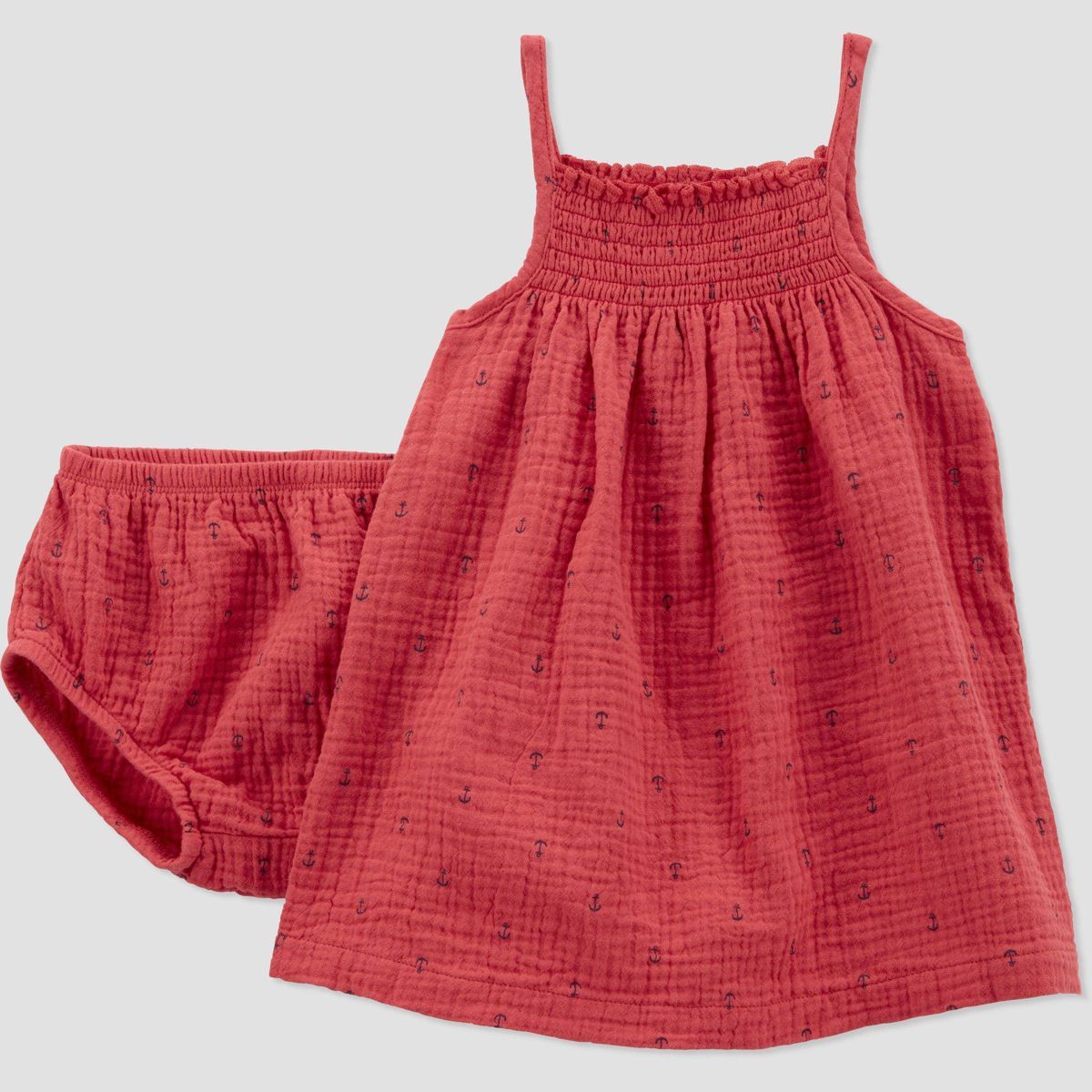 Carter's Just One You® Baby Girls' 2pc Anchor Romper Set - Red | Target