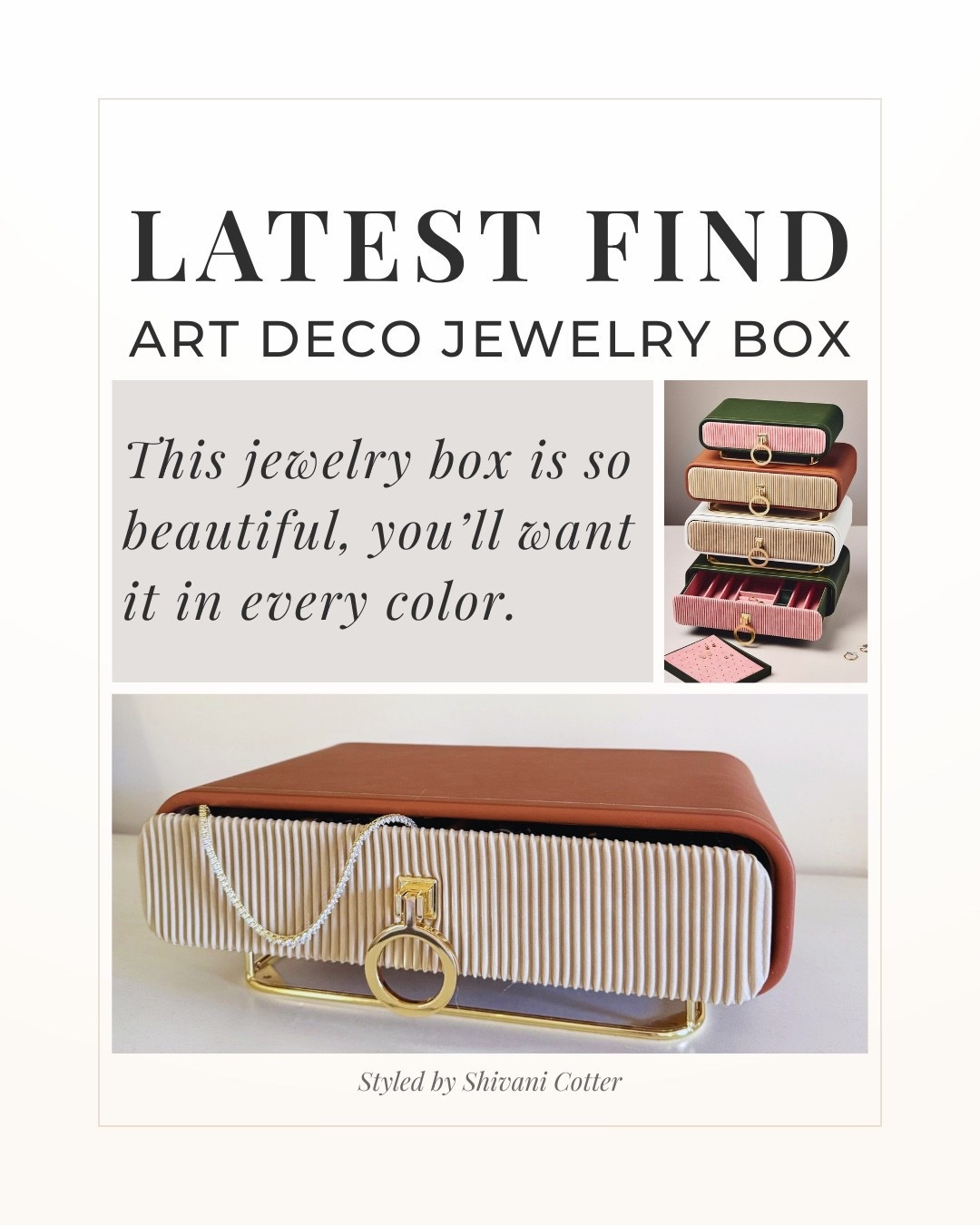 The Stunning Jewelry Box You’ll Want In Every Color!
I started eyeing this in December, and finally got it! It’s truly so pretty and looks amazing on my bureau! It;s perfect for your every day jewelry! I bought the large size, but plan on getting more and stacking them! It’s my new favorite bedroom decor piece!

#LTKHome