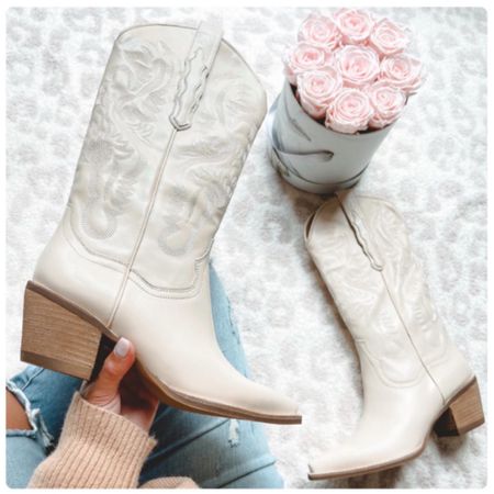 Jeffrey Campbell cowgirl dagget western boots. True to size






#LTKstyletip #LTKshoecrush #LTKSeasonal