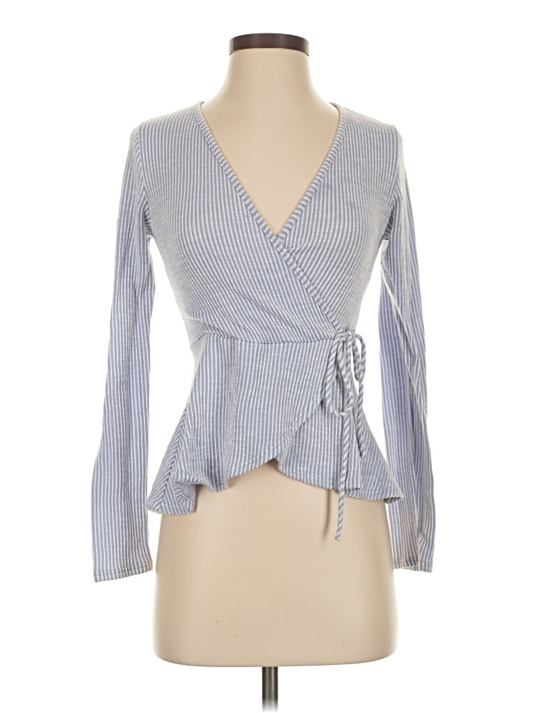 Caution to the Wind Blue Long Sleeve Blouse Size S (estimated) - 49% off | ThredUp (US)