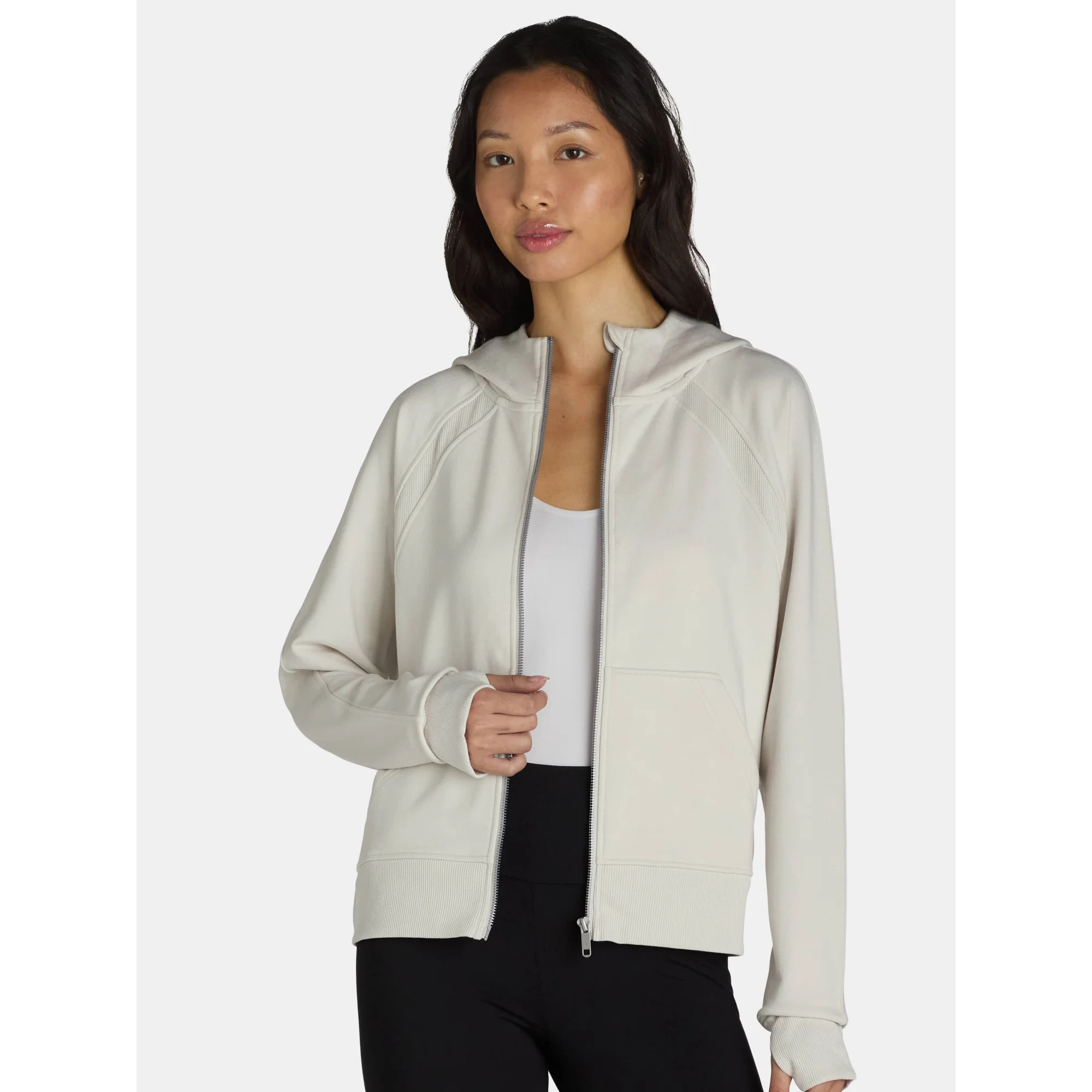 Avia Women's Plush Fleece Hooded Zip-Up Jacket, Sizes XS-XXXL | Walmart (US)