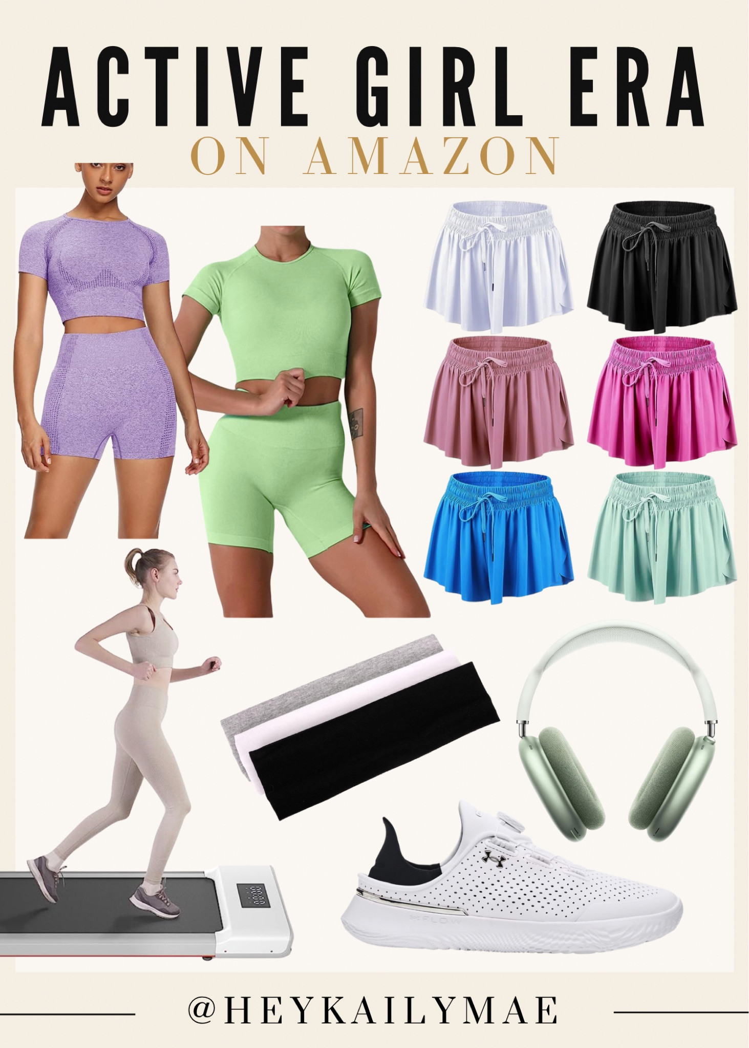 Active girl era!! 💪🏼🩷 Amazon workout finds. I just got this walking pad and I can’t wait to set it up! 


#LTKfitness