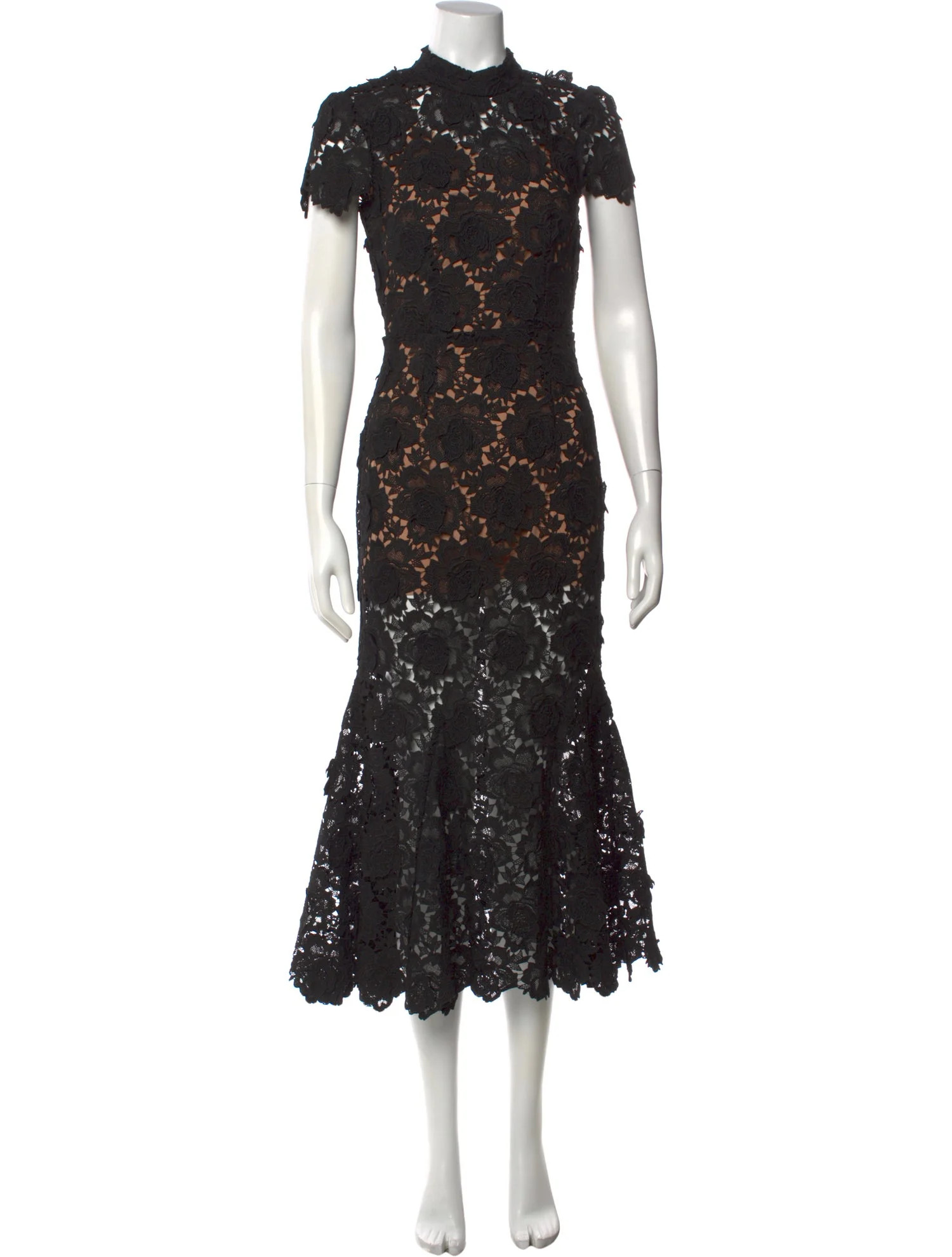 Lace Pattern Midi Length Dress | The RealReal