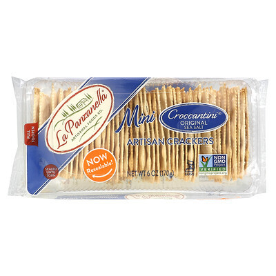 La Panzanella, Mini Croccantini Artisan Crackers, Original Sea Salt, 6 oz (170 g) | iHerb