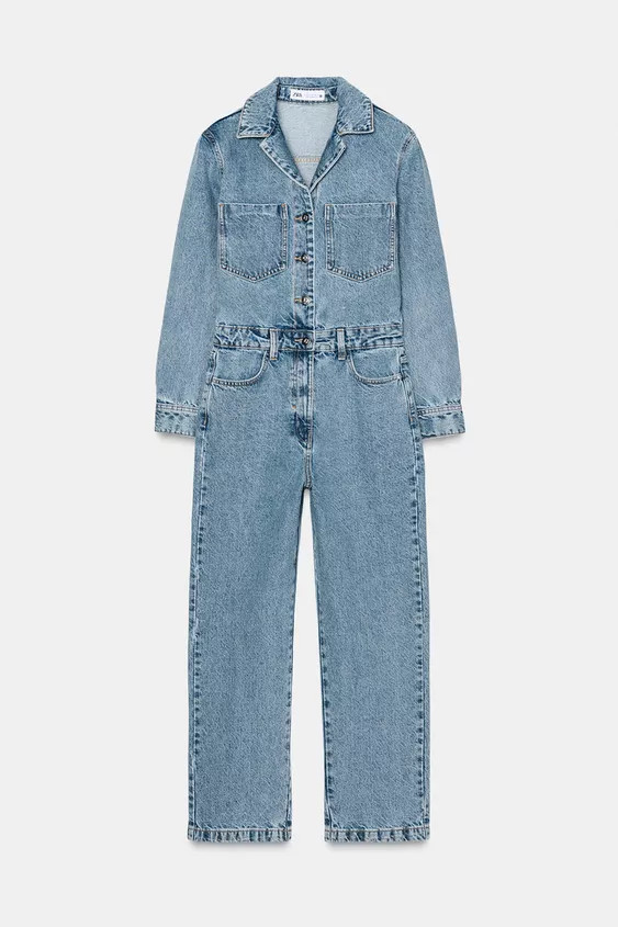 Z1975 LONG DENIM JUMPSUIT | Zara UK