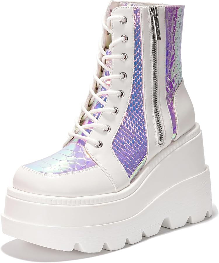 Cape Robbin Radio Women's Platform Ankle Boots, Chunky Block Heel (Radio) | Amazon (US)