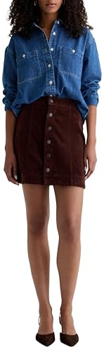 AG Women's Evie A Line Mini Skirt, Coffee Bean, 30 | Amazon (US)