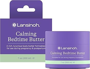 Lansinoh Magnesium Bedtime Butter Body Lotion for Pregnant Moms, Calm Magnesium Lotion for Aching... | Amazon (US)