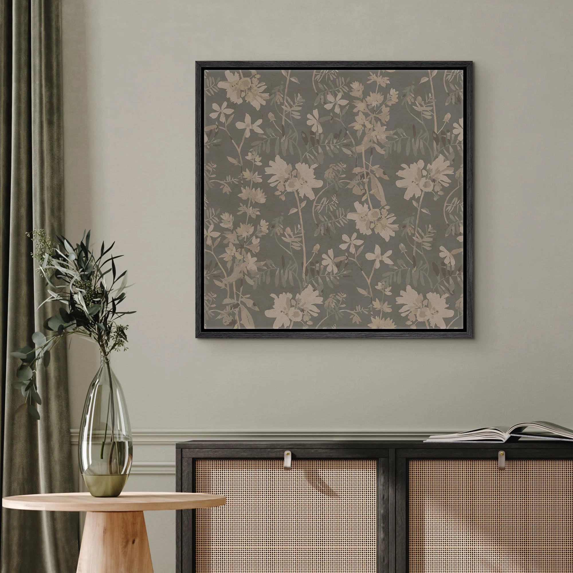 wall26 " Vintage Elegant Floral Silhouette Wilderness Illustrations Rustic French Country " | Way... | Wayfair North America