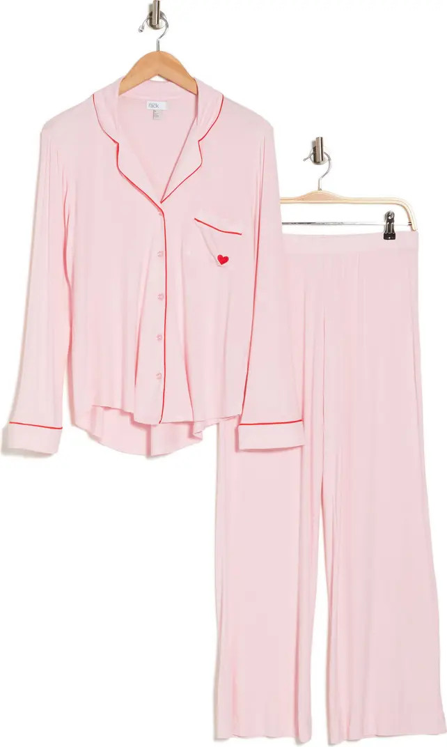 Tranquility Long Sleeve Shirt & Pants Two-Piece Pajama Set | Nordstrom Rack