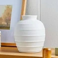 Better Homes & Gardens 8" Textured White Ribbed Ceramic Vase | Walmart (US)