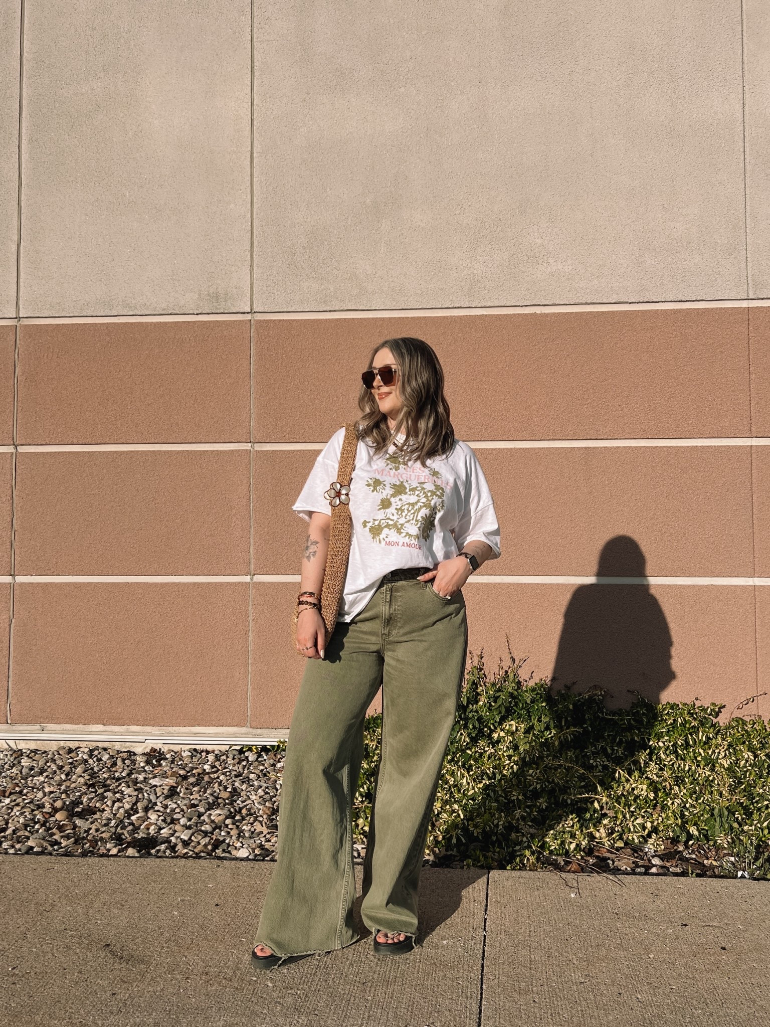 Casual spring outfit! Wearing L in the tee and 32 long in the jeans (I cut the hem for a custom length). Linked similar black sandals


#LTKjeans #LTKmidsize #LTKstyletip