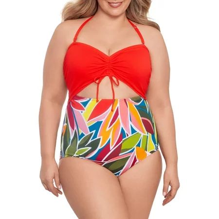 Time and Tru Women's Plus size Absolute Amazon One Piece Swimsuit | Walmart (US)