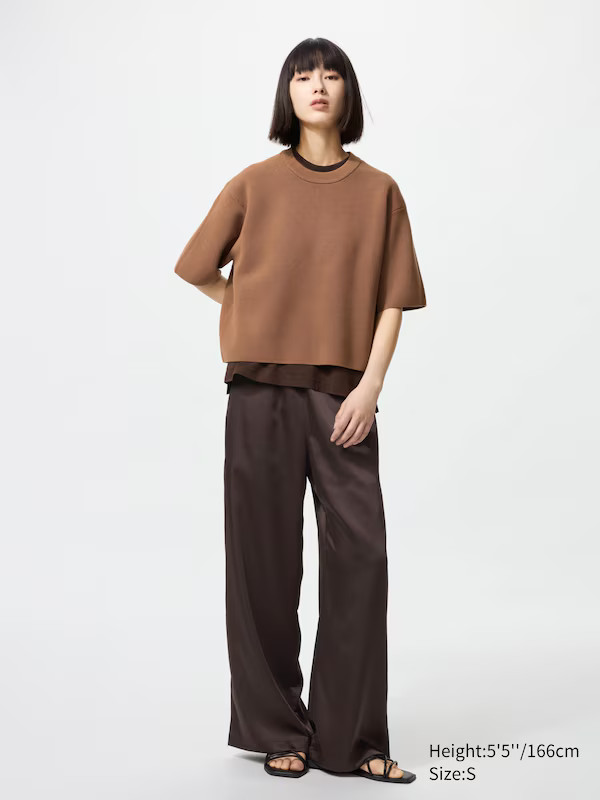 Satin Easy Trousers | UNIQLO (UK)