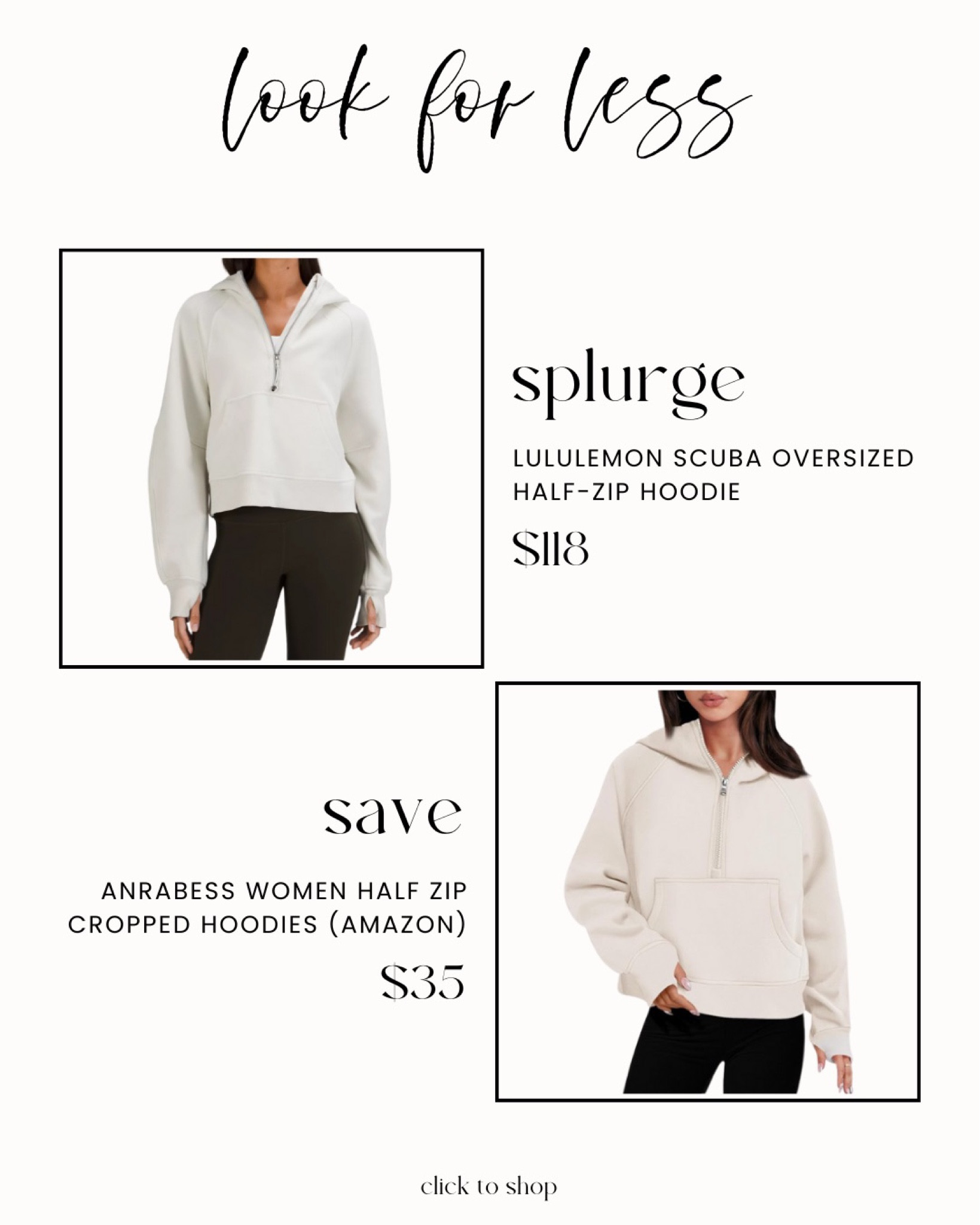 Splurge or save lululemon scuba dupe

#LTKstyletip #LTKfindsunder50 #LTKfitness