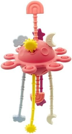 Montessori Sensory Toys for Babies 6-12 Months, Silicone Pull String Teething Toys for Baby Toys ... | Amazon (US)