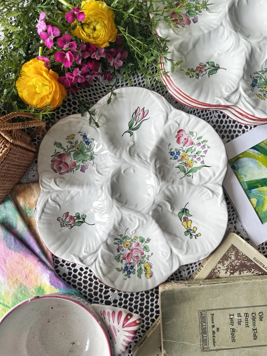 French Oyster Plates Antique Luneville Majolica Oyster Plate By Keller & Guerin Old Strasbourg | Etsy (US)