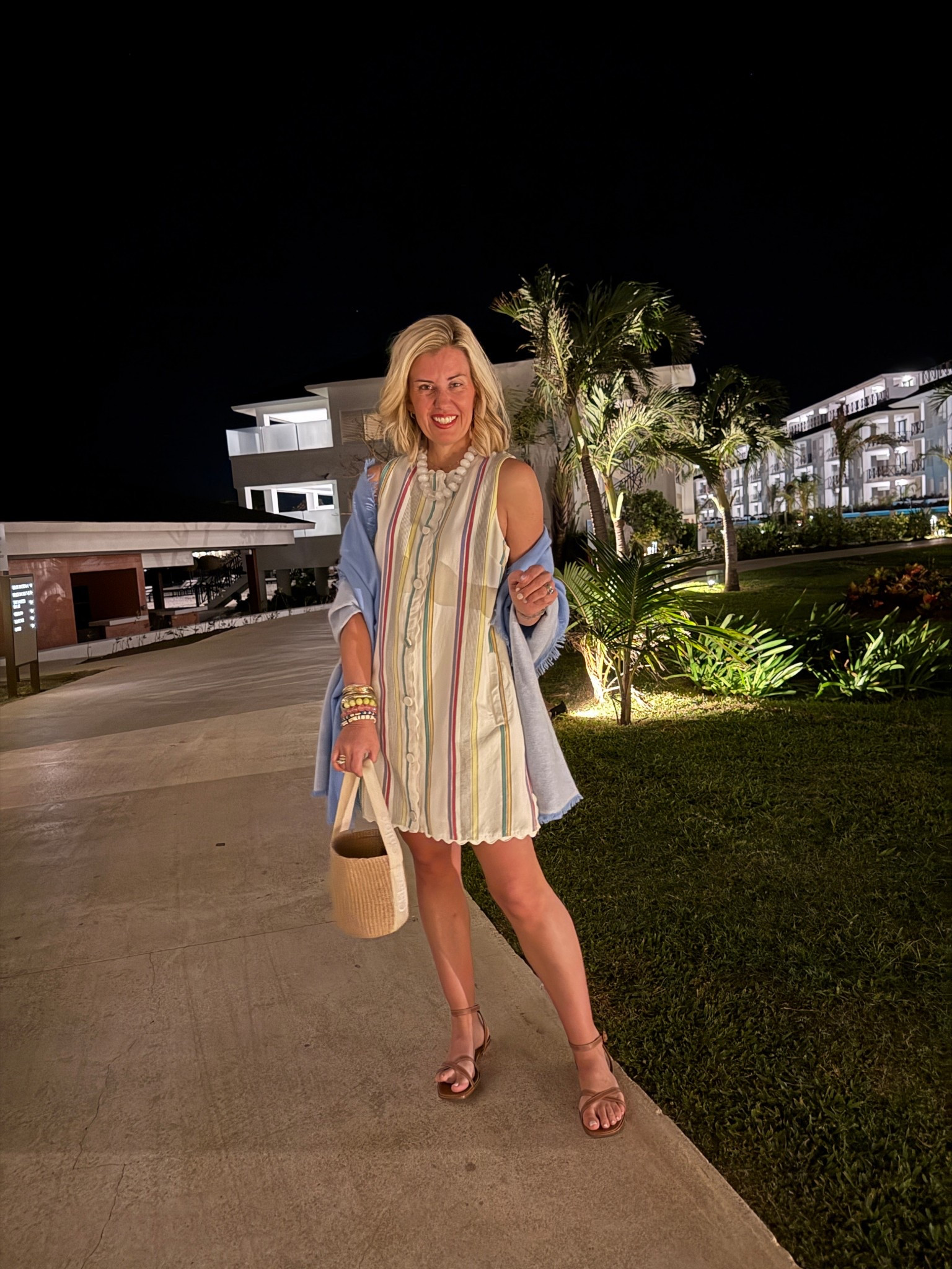Beautiful night here in Jamaica with great friends! This dress is already a favorite. I’m wearing a small and 8 in sandals. 

#LTKmomlife #LTKOver40 #LTKTravel