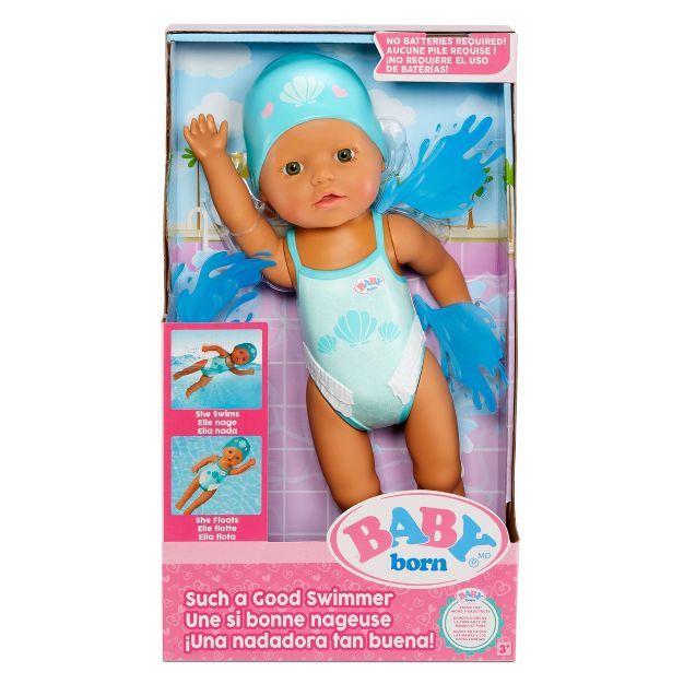 BABY Born Such A Good Swimmer Baby Doll - Green Eyes | Target