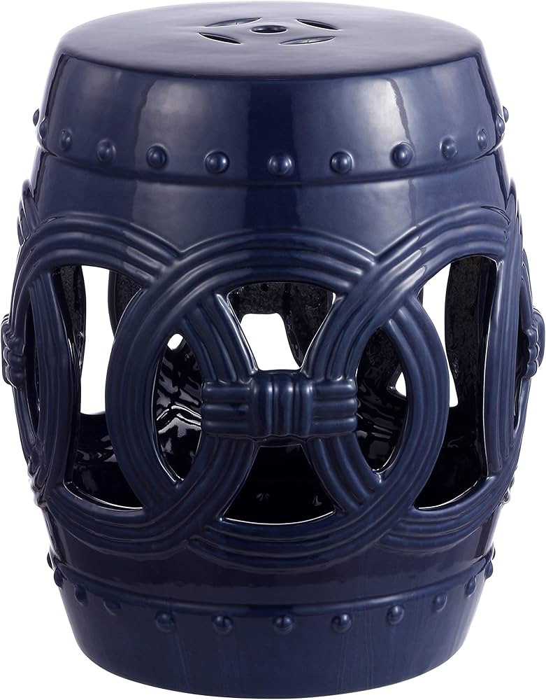 JONATHAN Y TBL1022B Lucky Coins 16" Chinese Ceramic Drum Garden Stool Bohemian, Coastal, Classic,... | Amazon (US)