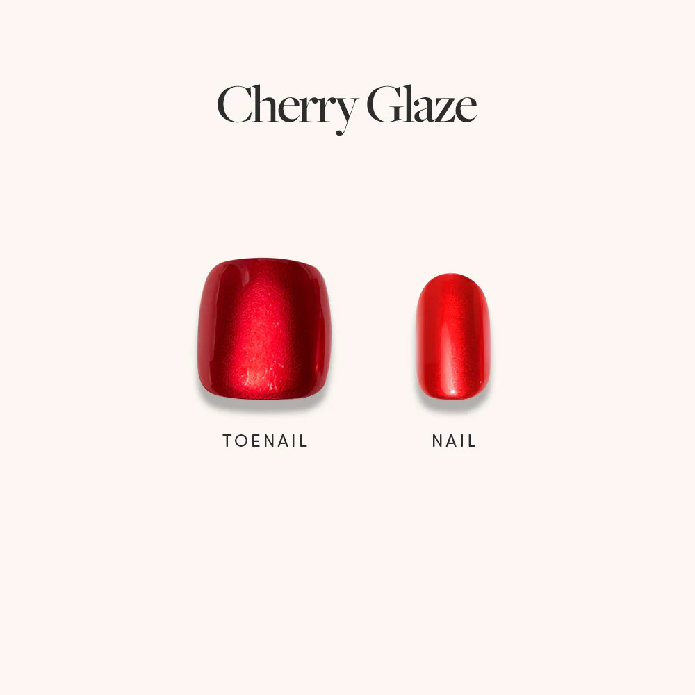 Cherry Glaze Mani Pedi | Glamnetic