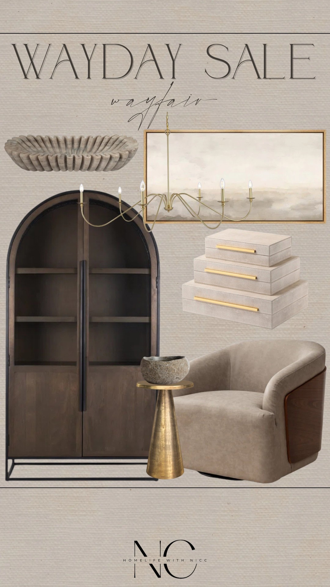 Wayday Sale is here! Wayfair has up to 80% on select items to update and refresh your home! Sale ends Monday!
Arched cabinet
Accent chair
Accent table
Wall art
Decorative boxes
Decorative bowl 
Light fixture
Chandelier
#wayfair #wayday #wayfairsale #waydaysale #homedecor #homerefresh #springrefresh #neutralhome #neutralhomedecor

#LTKHome #LTKSaleAlert #LTKStyleTip