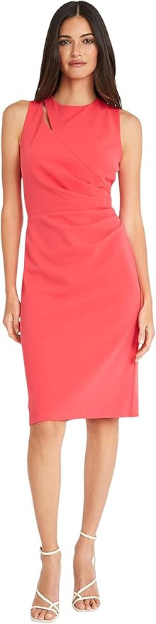 Maggy London Sleeveless Knee-Length Cutout and Pleat Details-Cocktail Dresses for Women | Amazon (US)