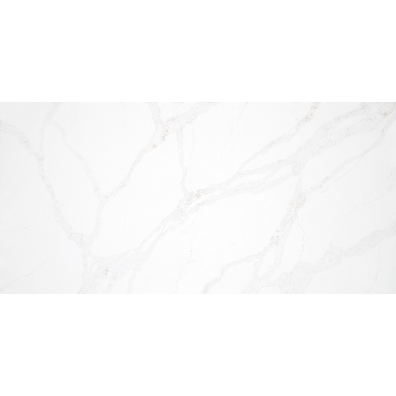 Revera 63" x 126" - 3 cm Polished Bookmatched Quartz Slab in Statuario Trevi | Bedrosians Tile & Stone