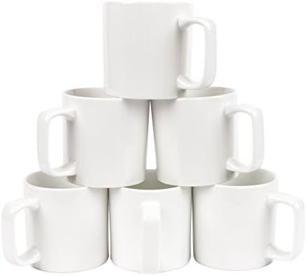 Gourmet Large Coffee/Tea Mug Set (6 Pcs) (White) | Amazon (US)
