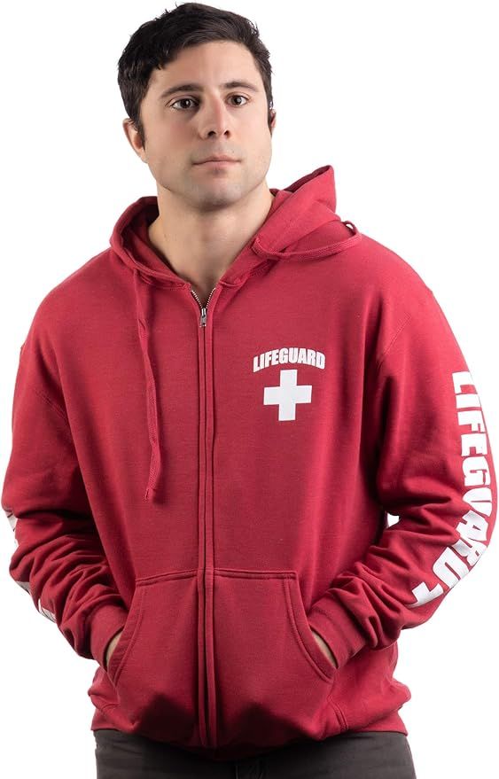 Lifeguard | Zip Fleece Hoody Sweatshirt Hoodie Sweater Unisex Uniform Men Women | Amazon (US)