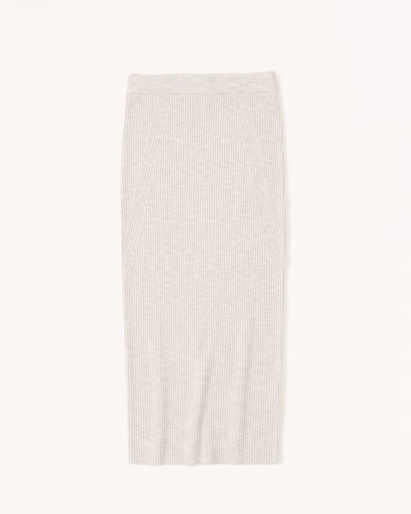 Women's Elevated Ribbed Sweater Midi Skirt | Women's Bottoms | Abercrombie.com | Abercrombie & Fitch (US)