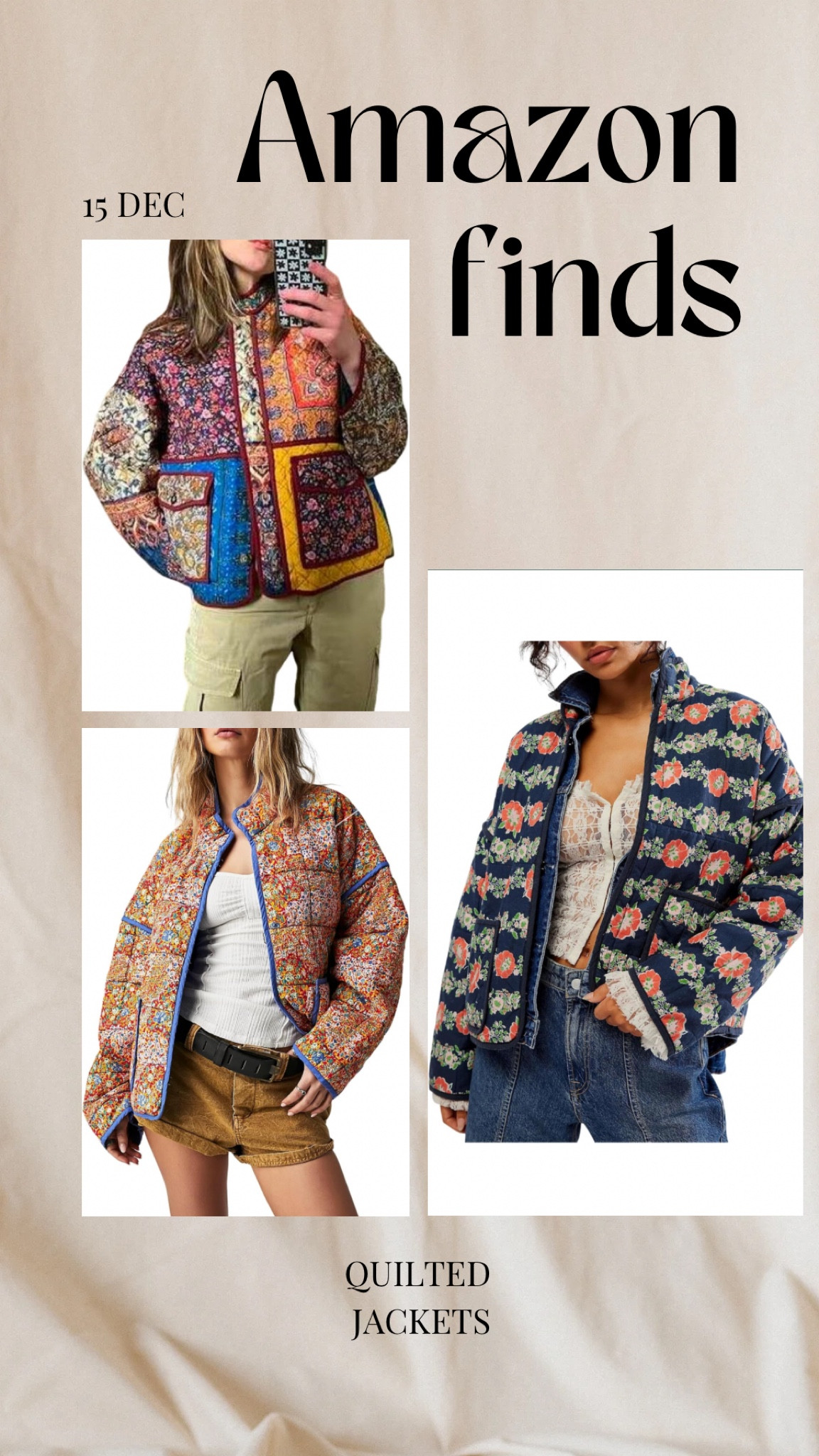 Amazon fashion finds — 10% off coupon available — Amazon prime — look for less — Free People lookalike — vintage style — quilted jacket — trendy fashion — boho style — seasonal 

#LTKsalealert #LTKSeasonal #LTKGiftGuide