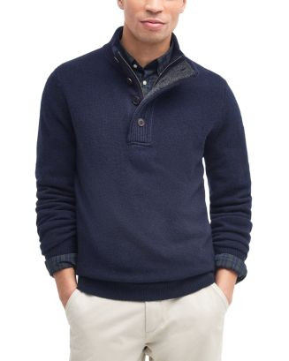 Barbour Elbow Patch Mock Neck Sweater  | Bloomingdale's Men | Bloomingdale's (US)