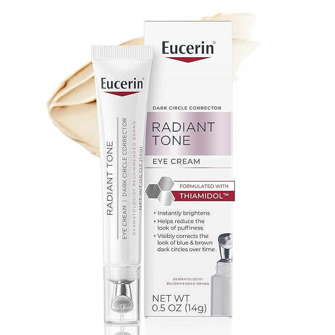 Eucerin Radiant Tone Eye Cream Dark Circle Corrector, Eye Brightening Cream with Thiamidol and Hy... | Amazon (US)