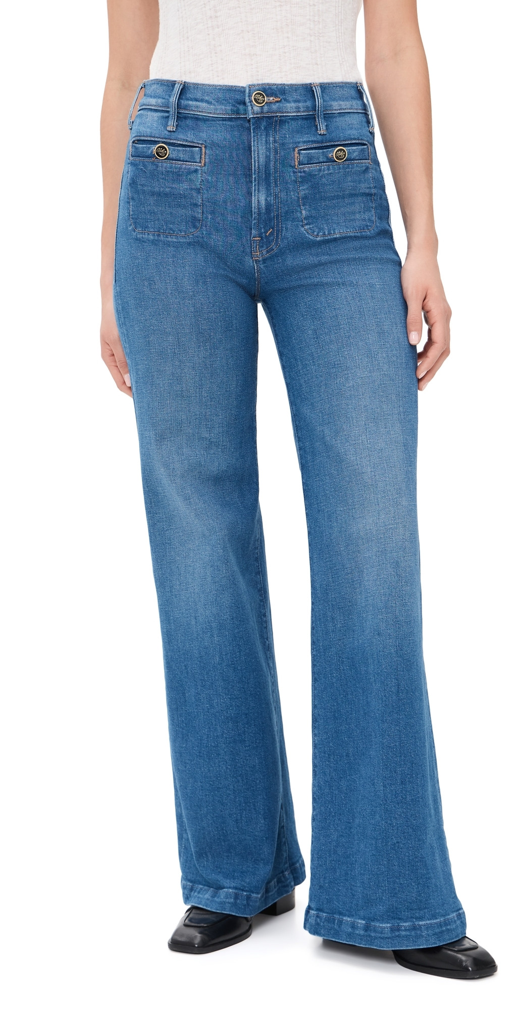 MOTHER Stashed Hustler Roller Sneak Jeans Whisk Me Away 26 | Shopbop