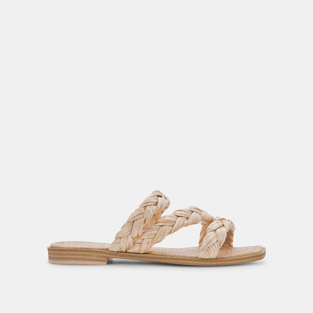 IMAN SANDALS LT NATURAL RAFFIA | DolceVita.com