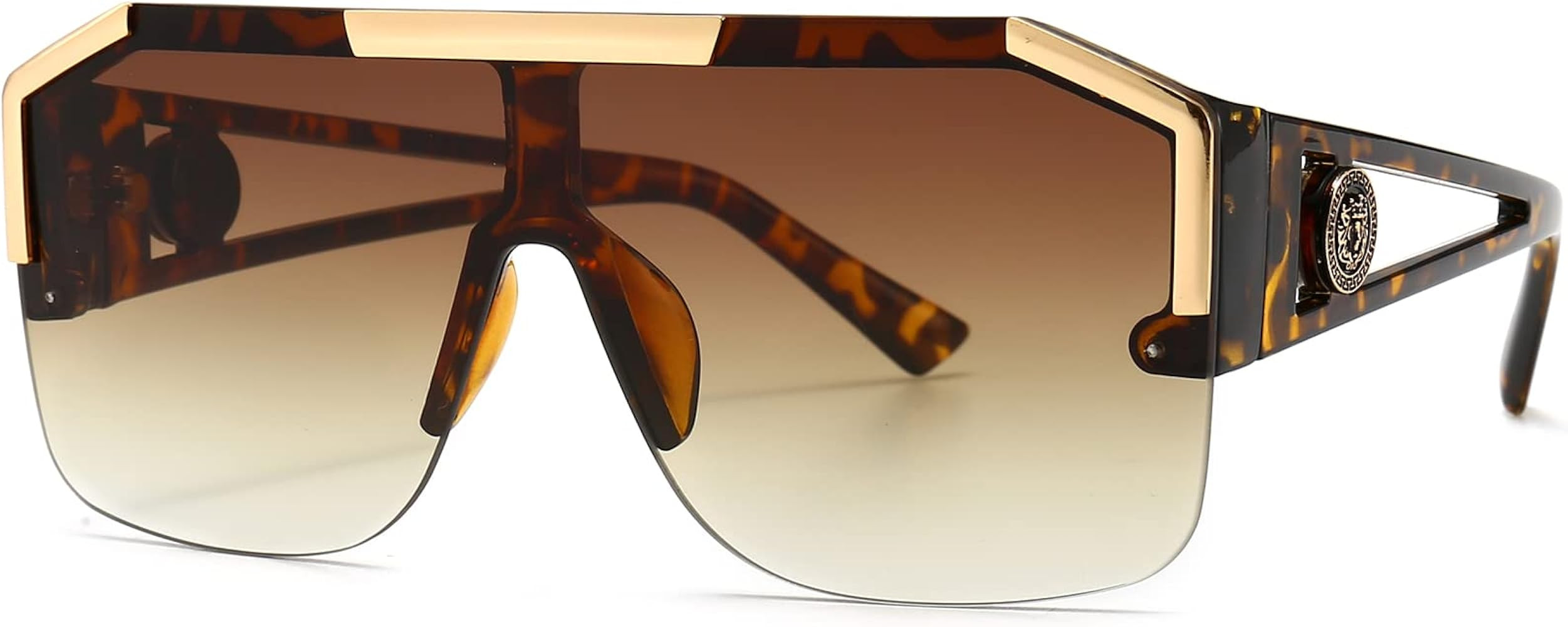 AIEYEZO Square Oversized Sunglasses Flat Top Shield Sun Glasses for Men Women One Lens Square Sha... | Amazon (US)