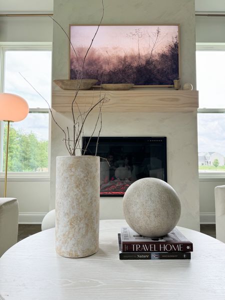 simple coffee table decor, artisan vase,modern round coffee tablee

#LTKHome