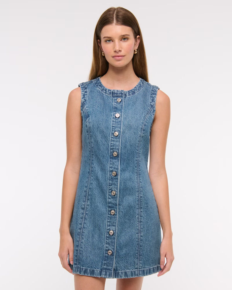 The A&F Mara High-Neck Vest Mini Dress | Abercrombie & Fitch (US)