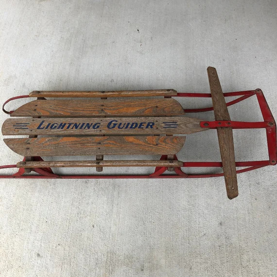Vintage Sled Lightning Guider Sled  Marked Standard Novelty | Etsy | Etsy (US)