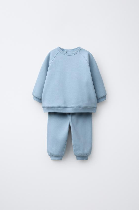 BASIC SWEATSHIRT AND JOGGER PANTS SET | Zara US